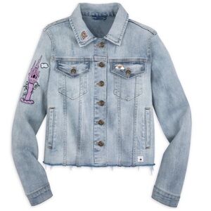 Rapunzel Denim Jacket Tangled Disney Parks Size 1X - missing rainbow pin! New!